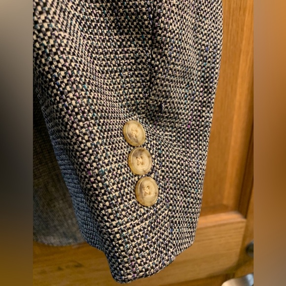 Vintage Corbin Gray Tweed Wool Blazer Men’s 40R Sport Jacket Coat Two Button - Picture 3 of 8